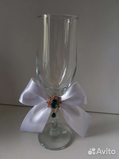 Свадебные бокалы ручной работы