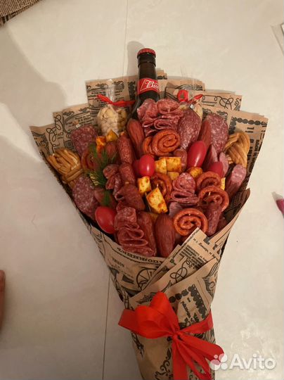 Вкусный букет, мясной букет, подарок мужу