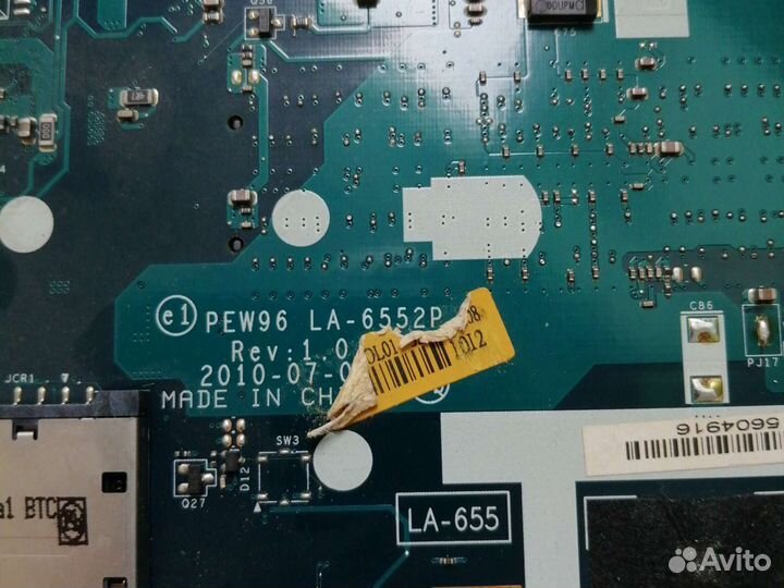 Материнская плата PEW96 LA-6552P