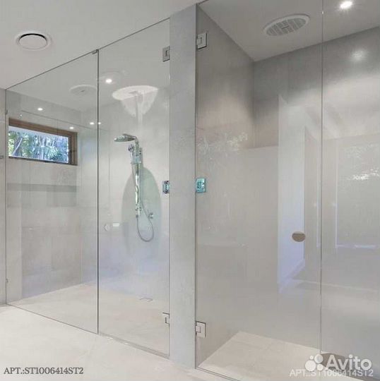 Стеклянные душевые перегородки