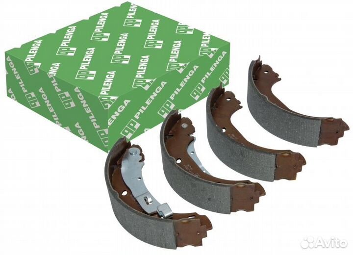 Колодки тормозные барабанные задние со скобами руч