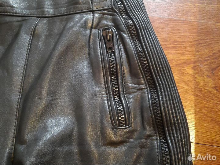 Мотокомбмнезон из натуральной кожи