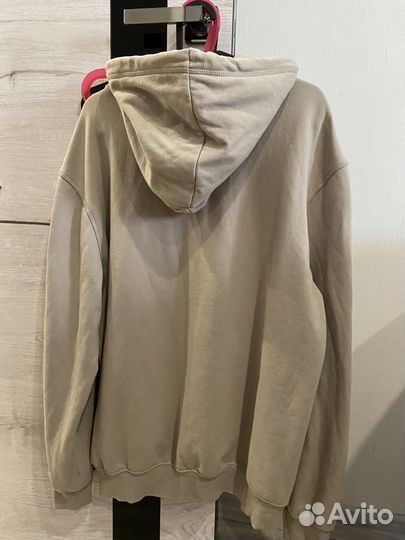 H&M Толстовка худи Relaxed Fit M бежевая