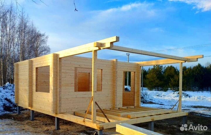 Строительство бань из бруса профилированного