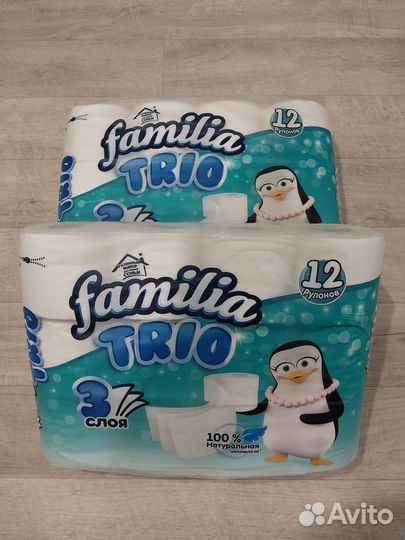 Туалетная бумага Familia 3 слоя 12шт