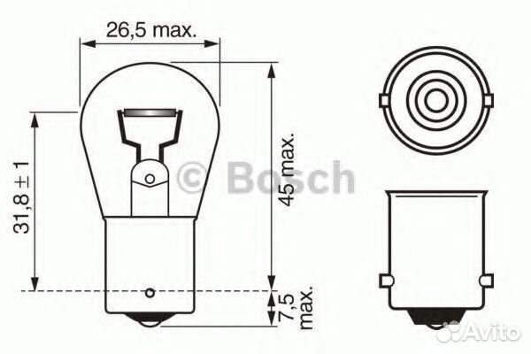 Лампа накаливания 1987302201 bosch