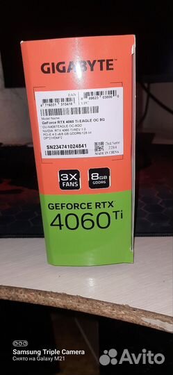 Видеокартаgigabyte GeForce RTX 4060 Ti eagle OC 8G