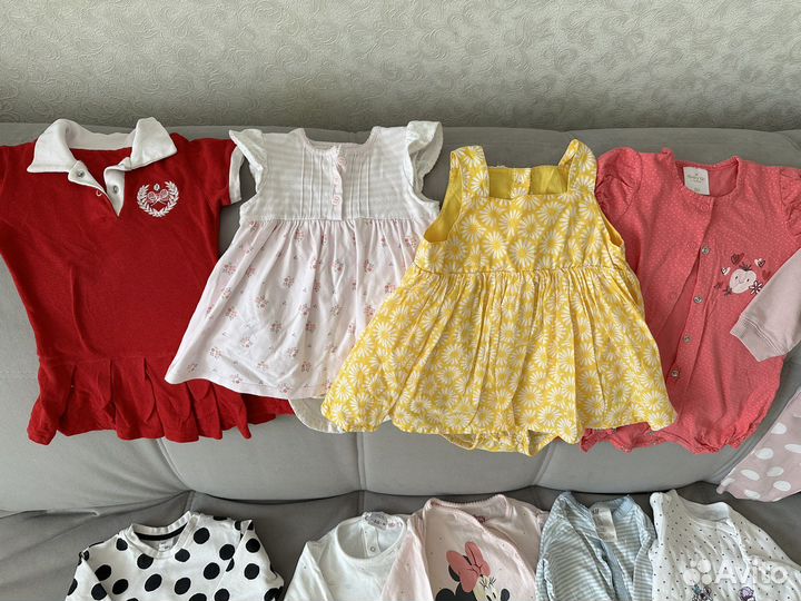 Фирменные вещи пакетом для девочек 74-80 9-12 мес