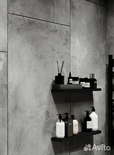 Полка из камня в ванну / Black Crystal 500