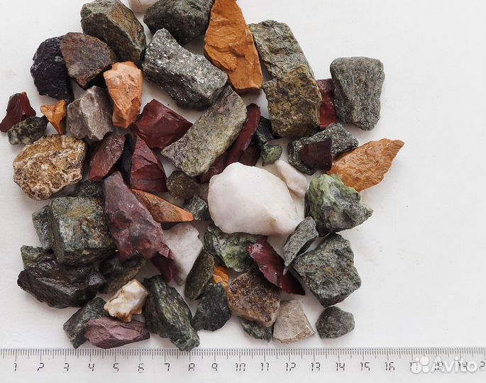 Разноцветный декоративный щебень (микс), 25кг