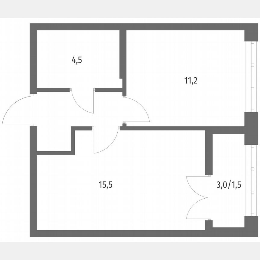 1-к. квартира, 36,6 м², 2/9 эт.