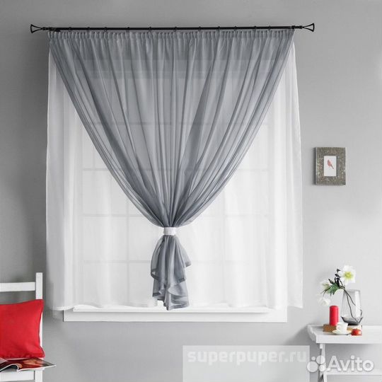 Шторы для кухни короткие новые