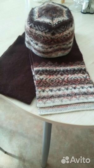 Комплект шапка и шарф женский