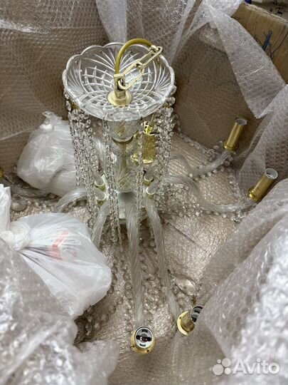Люстра хрустальная бу