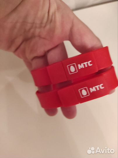 Силиконовый браслет флешка МТС