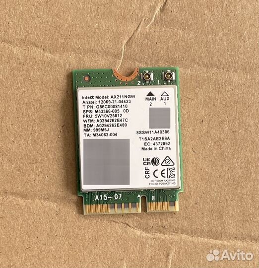 Wi-Fi адаптер + Bluetooth Intel Wi-Fi 6 AX211.ngwg