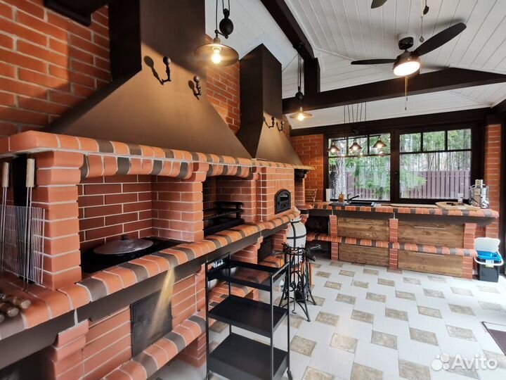 Печь барбекю / Мангал из кирпича