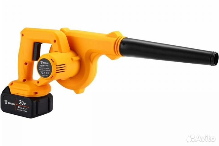 Воздуходувка аккумуляторная Deko dkbl20 2*4Ач