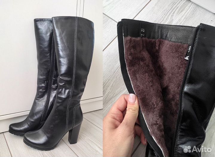 Новые зимние женские кожаные сапоги 35 размер