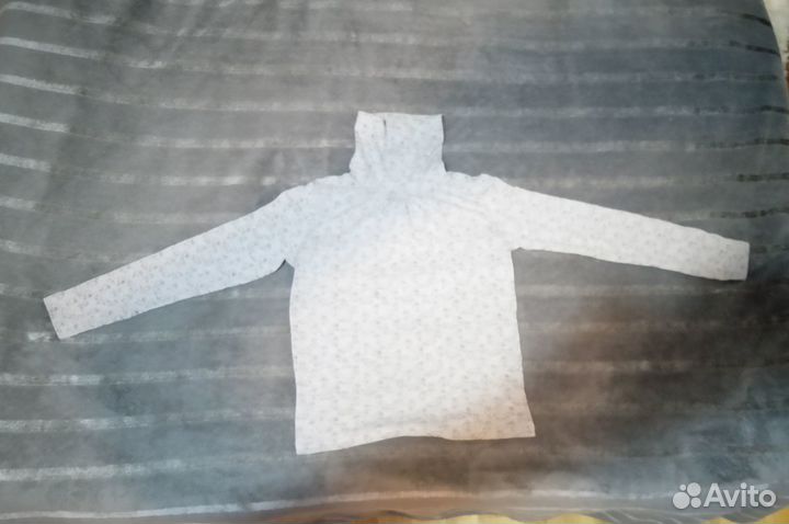 Водолазка серая с кошками для школы размер