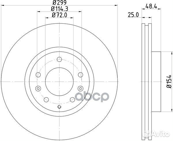 Диск тормозной перед mazda 6 Estate (GH),6