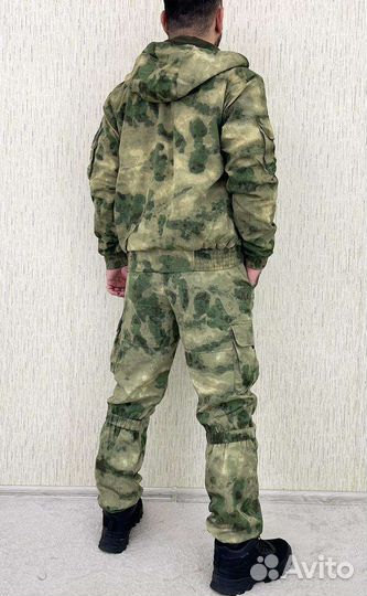 Тактический боевой костюм мох на флисе