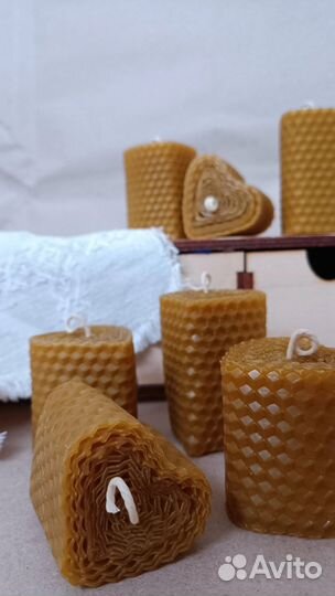 Свечи из вощины (в наборе 2 шт)