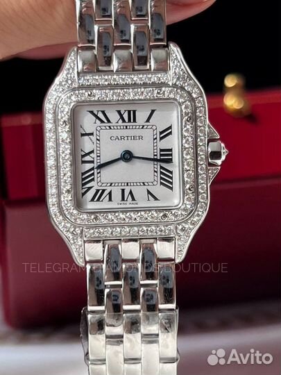 Золотые часы Cartier Panthere с бриллиантами