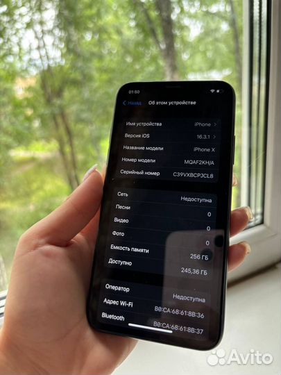 iPhone X, 256 ГБ