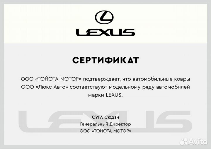 3D Коврики Lexus NX Высокие Борта Экокожа