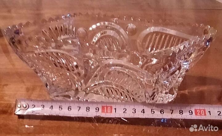 Хрустальная конфетница, десертная тарелочка
