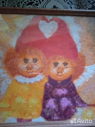 Ангелочки-гномики. Вышивка крестиком