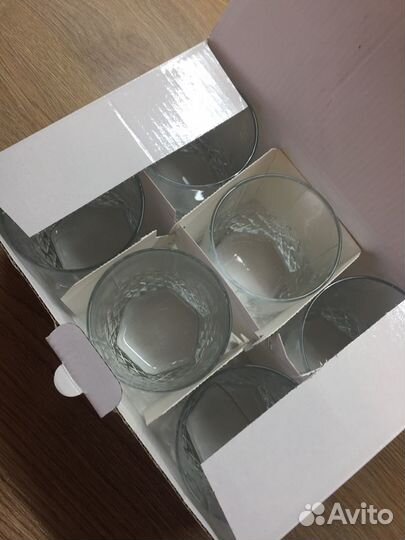 Новый набор стаканов 6 штук в коробке