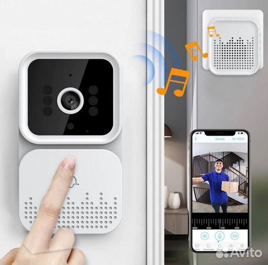 Видеозвонок беспроводной дверной mini doorbell
