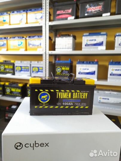 Аккумулятор 100Ah Тюмень 830A обратной полярности
