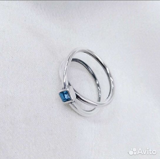 Серьги, колечко Jenavi с кристаллами Swarovski
