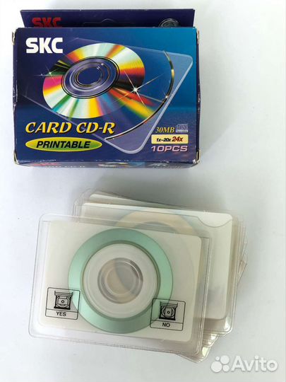 Визитки SKC card CD-R printable, 30 Mb, 1x20x 24x