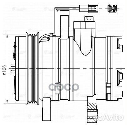 Компрессор кондиционера chevrolet matiz 01- LCA
