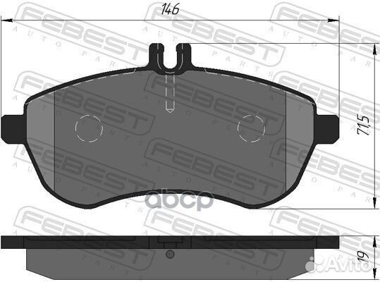 Колодки тормозные передние 1601204F Febest