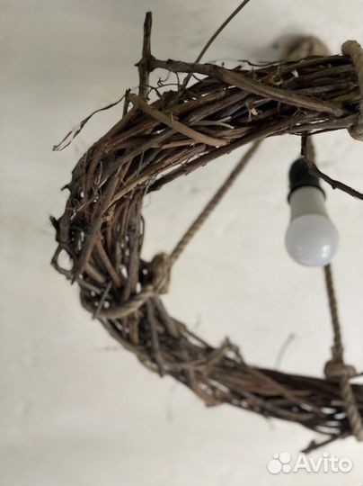 Люстра из лозы