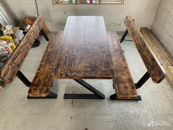 Стол, скамейка, садовая мебель