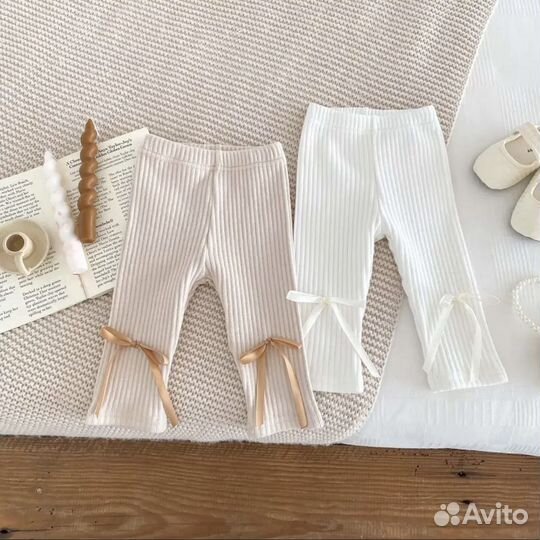 Лосины в рубчик для девочки новые