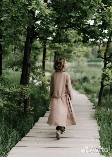 Льняной тренч Gaia