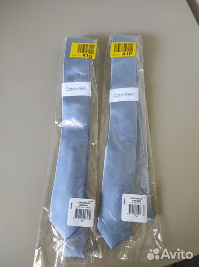 Галстук шелковый голубой Calvin Klein новый