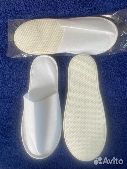Тапочки белые закрытый мыс для гостиниц