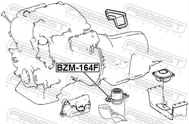 Подушка двигателя (гидравлическая) перед прав