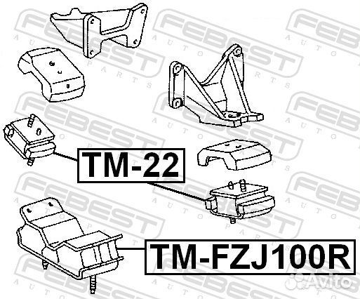 Подушка двигателя 1HDT/1HZ перед прав/лев T