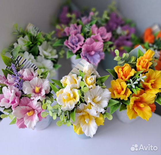 Мини букетик из мыла