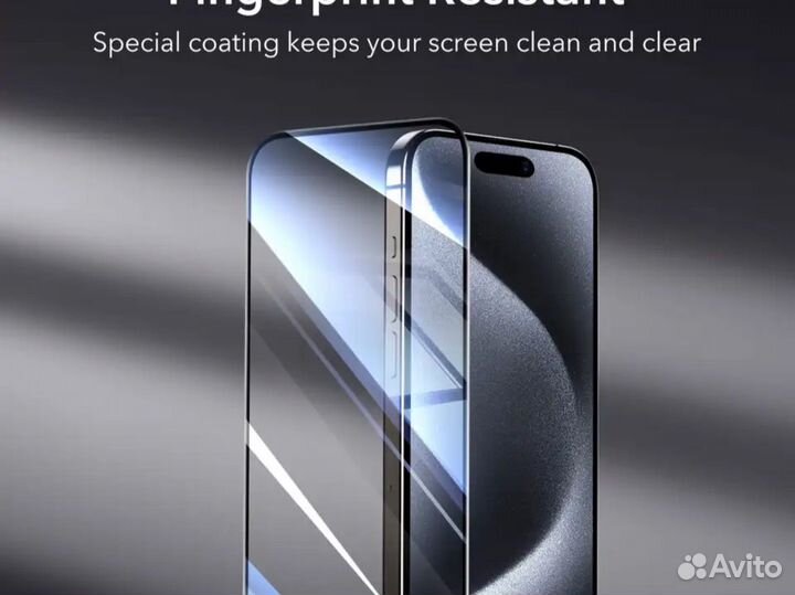 Новое защитное стекло на iPhone 15 Pro