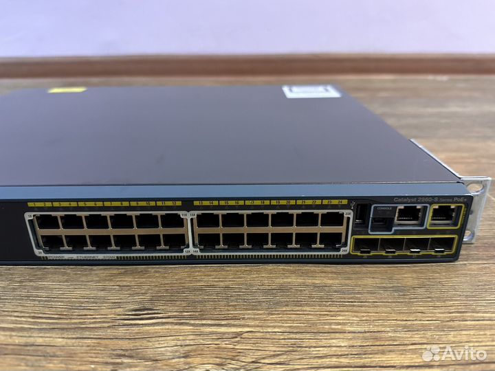 Коммутатор Cisco WS-C2960S-24PS-L гигабитный PoE